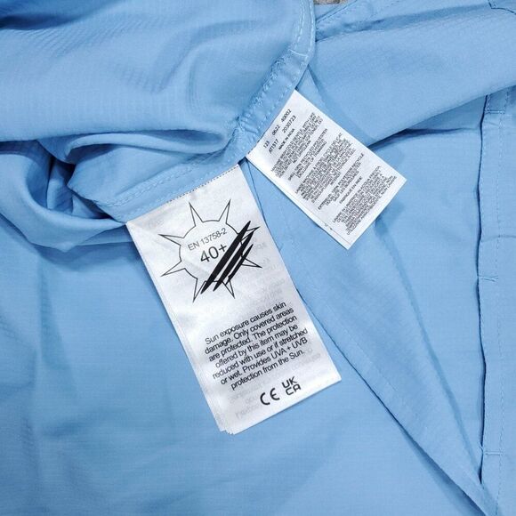 Columbia Omni Shade Men's Silver Ridge Utility Lite Shirt Light Blue Large Tall - Picture 7 of 10